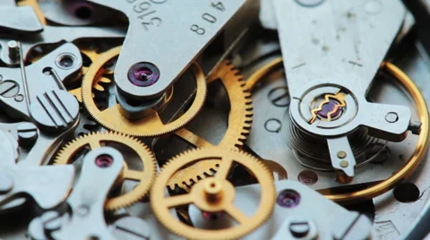 Clock Mechanism Chronometers Stock Footage 49523952