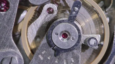 Clock mechanism close-up 스톡 동영상 67806491