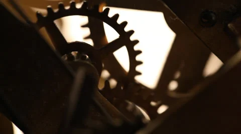 Clock mechanism Stock Footage 36525091