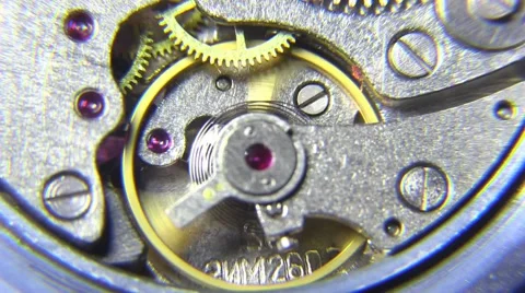 Clock Mechanism Stock Footage 58602004