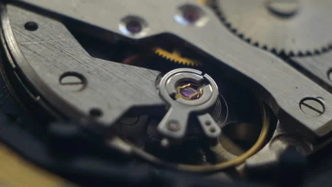 Clock Mechanism Stock Footage 86655198