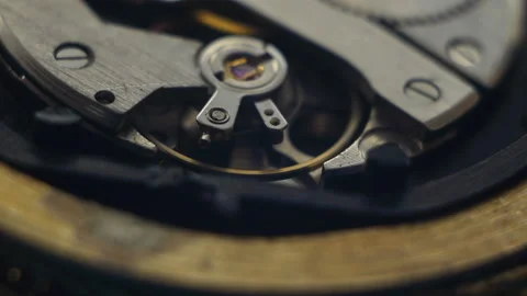 Clock Mechanism Stock Footage 86655216