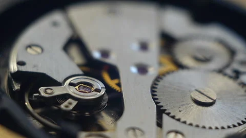 Clock Mechanism Stock Footage 86691124