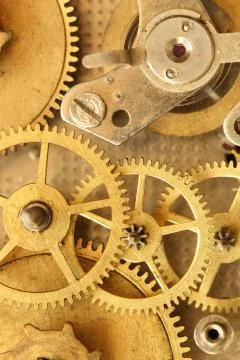 Clock mechanism Stock Photos
