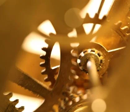 Clock mechanism Fotos Stock