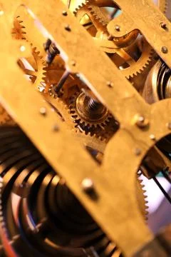 Clock mechanism Stock Photos