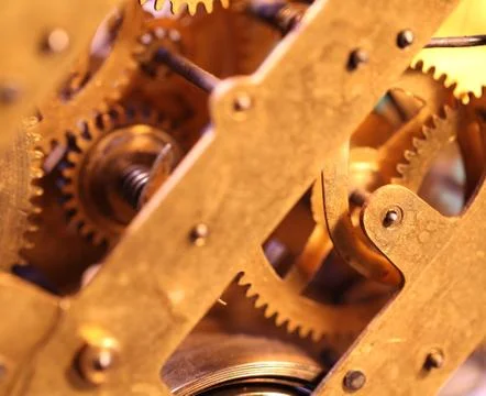Clock mechanism Stock Photos