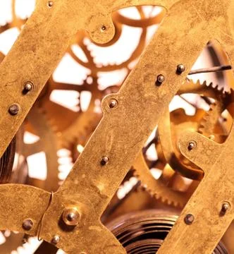 Clock mechanism Stock Photos