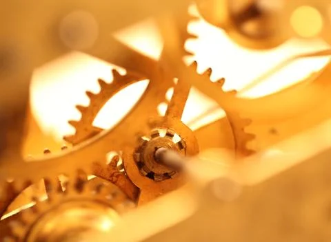 Clock mechanism Stock Photos