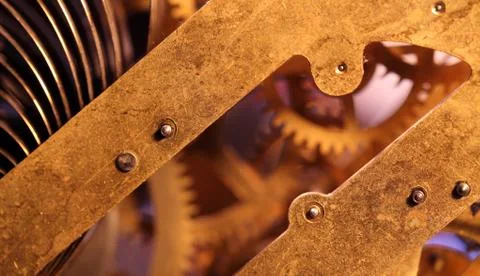 Clock mechanism Stock Photos