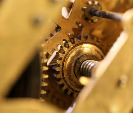 Clock mechanism Stock Photos