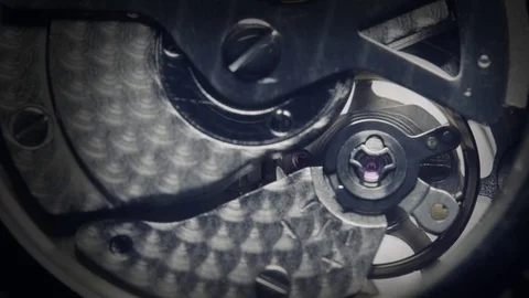 Clock mechanism working, closeup. 動画素材 74625153