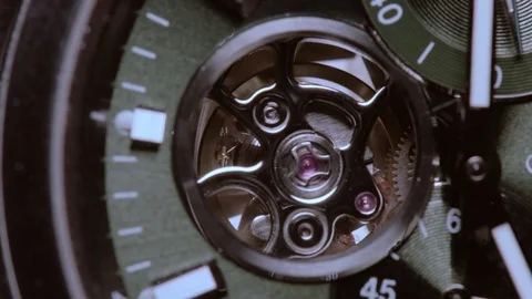 Clock mechanism working, closeup. 動画素材 74625220