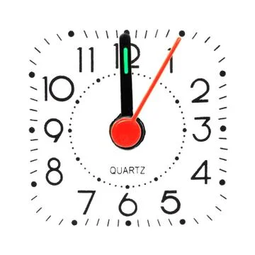 Clock at midnight Foto stock