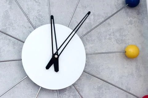 Clock minimal art . Stock Photos