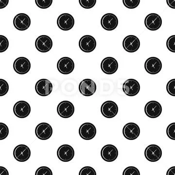 Clock minimal pattern seamless vector Stock Illustration