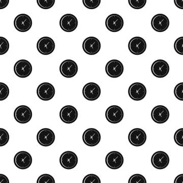 Clock minimal pattern seamless vector Stock Illustration