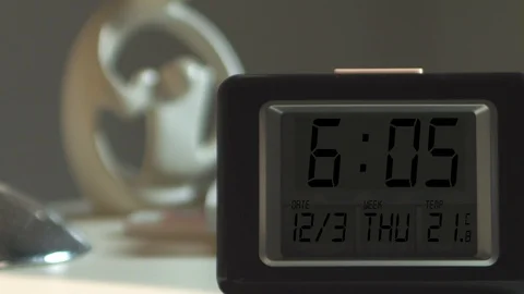 A clock in the morning Stock Footage 90079581