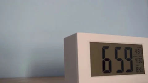 Clock Morning Pan Diagonal from Top Left Stock Footage 153786831