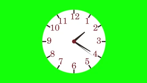 Clock Motion on Chroma Key for Compositing Stock Footage 340462348