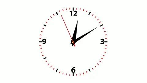 Clock motion on white background Stock Footage 87115516
