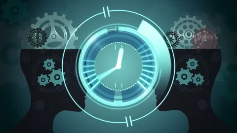 Clock moving and cogs working 動画素材 123766048