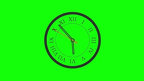 Clock Moving - Chroma Key Green Screen Footage Video stock 337099525