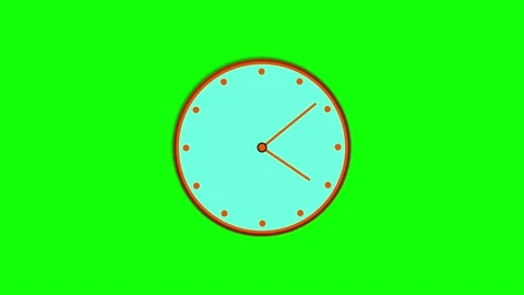 Cartoon Clock Going Fast