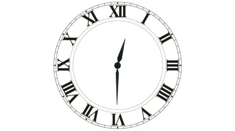 Clock moving the hands 12 hours timelapse animation slow Stock Footage 8993231