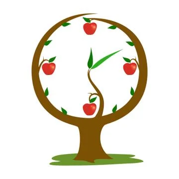 Clock of the nature Stock Illustration