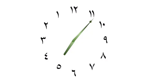 The clock needle rotate anti clockwise 12 hours (Arabic numerals) Stock Footage 154622774