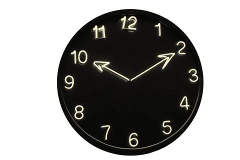 Clock  neon Stock Photos