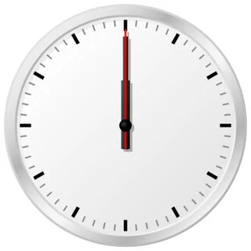Clock at noon Stock-Illustration