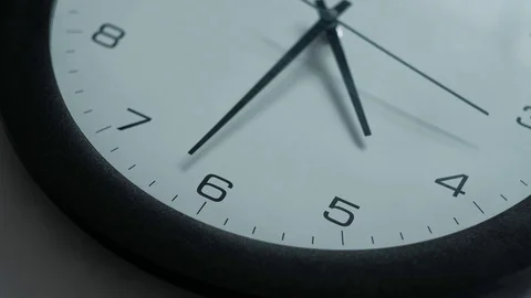 Clock office on wall Stock Footage 79892640