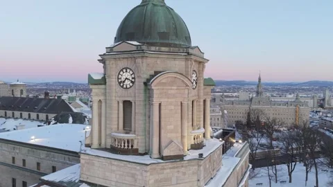 Clock in Old Quebec Stock Footage 323099672