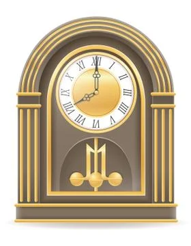 Clock old retro icon stock vector illustration Stock Illustration