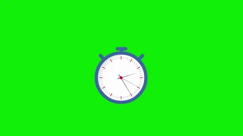 Clock one hour time lapse green screen background 4k animation Stock Footage 281672538