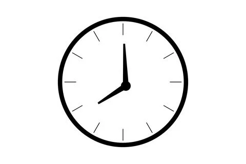Clock or Time icon in Circle Shape Stock Illustration