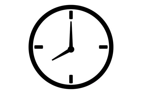 Clock or Time icon in Circle Shape Stock Illustration