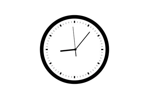Clock or Time icon in Circle Shape Stock Illustration