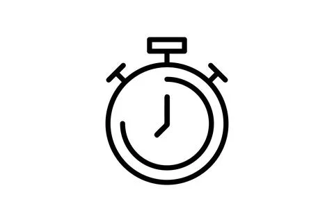 Clock or Time icon in Circle Shape Stock Illustration