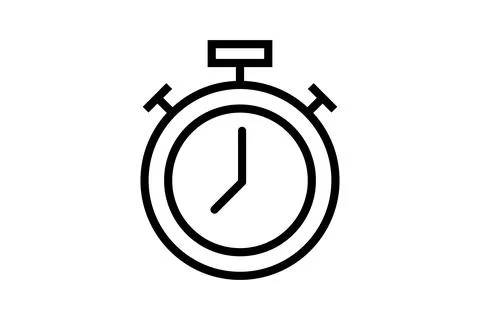 Clock or Time icon in Circle Shape Stock Illustration