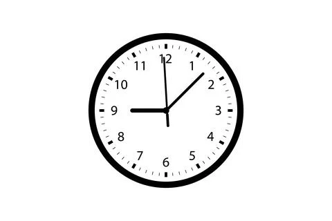 Clock or Time icon in Circle Shape Stock Illustration