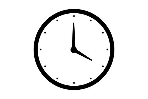 Clock or Time icon in Circle Shape Stock Illustration