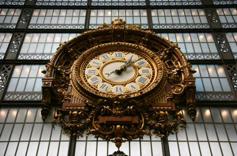 Clock in orsay museum Stock-Fotos