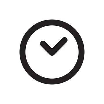 Clock outline icon vector for graphic design, logo, web site, social media, m Stock Illustration