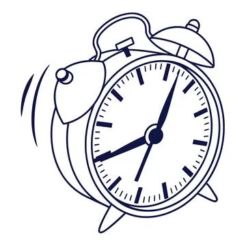 Clock Outline Icon Vector for Time Management and Schedule Stock Illustration