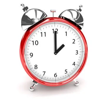 Clock over white Stock Illustration