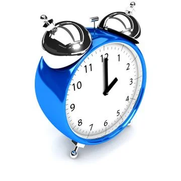 Clock over white Stock Illustration