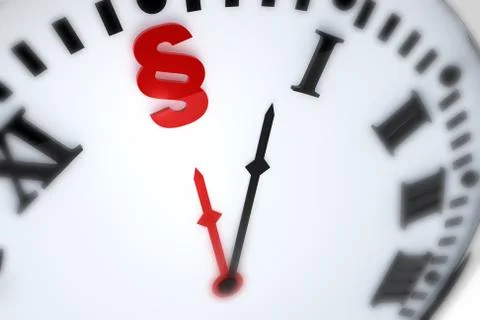 Clock with paragraph symbol Illustration